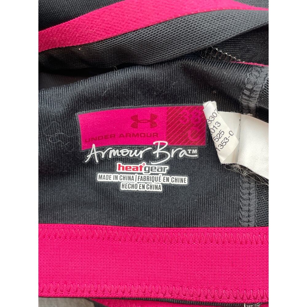 Under Armour Sports Bra Womens 38C Heatgear Shoulder Straps Compression - Picture 7 of 8